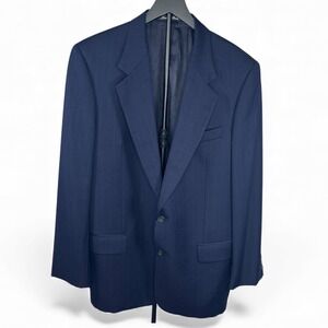 Valentino Uomo Navy Pinstripe Wool Blend Blazer Jacket Made in Italy[